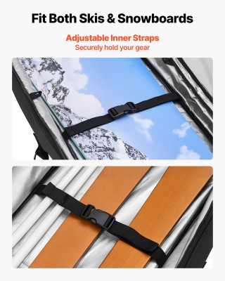 VEVOR Τσάντα Σκι με Ροδάκια, για Σκι έως 190 εκ., Αδιάβροχο Υλικό 6... VEVOR Τσάντα Σκι με Ροδάκια, για Σκι έως 190 εκ., Αδιάβροχο Υλικό 6...