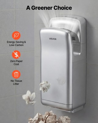 VEVOR Κάθετος Στεγνωτήρας Χεριών με HEPA Φίλτρο και Διπλή Ροή Αέρα,...