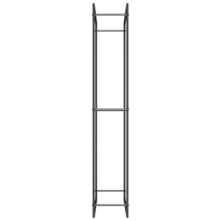 vidaXL Ράφι Ξύλων Μαύρη Ματ Ατσάλινη 80x28x154 εκ. 350308