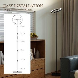 HOMCOM Ρυθμιζόμενο Φωτιστικό Δαπέδου 2700K-6000K με Τηλεχειριστήριο...