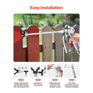 VEVOR Σετ Πιστολιού Βαφής Χωρίς Αέρα 3600PSI με Σωλήνα και Ράβδους ... VEVOR Σετ Πιστολιού Βαφής Χωρίς Αέρα 3600PSI με Σωλήνα και Ράβδους ...