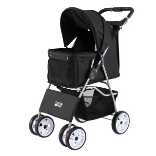 Costway Πτυσσόμενο καρότσι κατοικιδίων με αναπνεύσιμο δίχτυ, αδιάβρ...