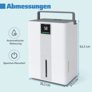 Costway  Απορροφητήρας  Υγρασίας 35 L/Ημέρα για το Σπίτι, Ενεργειακ...