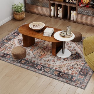 HOMCOM Μποέμ Αντιολισθητικό και Πλενόμενο Χαλί με Κοντό Πέλος για Σ... HOMCOM Μποέμ Αντιολισθητικό και Πλενόμενο Χαλί με Κοντό Πέλος για Σ...