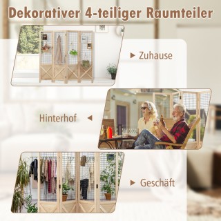 Costway Πολυλειτουργικός Διαχωριστικός Χώρος 151 x 144 cm με Πτυσσό... Costway Πολυλειτουργικός Διαχωριστικός Χώρος 151 x 144 cm με Πτυσσό...