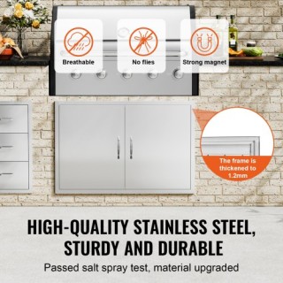 Πόρτα BBQ Νησίδας 990x660 mm Ανοξείδωτη VEVOR για Εξωτερική Κουζίνα... Πόρτα BBQ Νησίδας 990x660 mm Ανοξείδωτη VEVOR για Εξωτερική Κουζίνα...