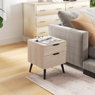 HOMCOM Σετ 2 Κομοδίνα Σκανδιναβικού Στυλ με Συρτάρι και Ανυψωμένη Β... HOMCOM Σετ 2 Κομοδίνα Σκανδιναβικού Στυλ με Συρτάρι και Ανυψωμένη Β...
