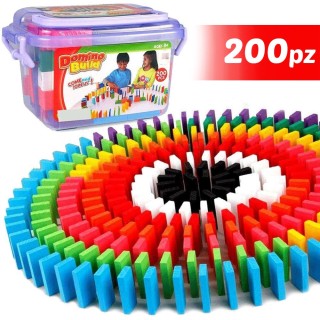 BAKAJI Σετ 200 Ξύλινων Τουβλακίων Ντόμινο Παιχνίδι για Παιδιά 02814976 BAKAJI Σετ 200 Ξύλινων Τουβλακίων Ντόμινο Παιχνίδι για Παιδιά 02814976