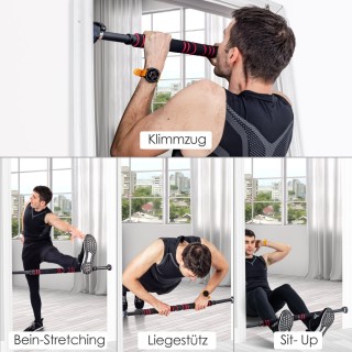 Costway Μονόζυγο πόρτας με αντιολισθητική λαβή αφρού 65 - 100 cm Μ... Costway Μονόζυγο πόρτας με αντιολισθητική λαβή αφρού 65 - 100 cm Μ...