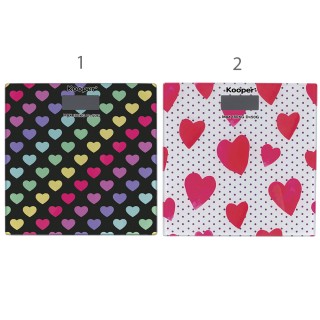 Kooper Ηλεκτρονική ζυγαριά μπάνιου από γυαλί ασφαλείας Cuori Kooper...