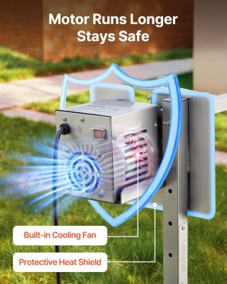 VEVOR Σετ Ηλεκτρική Σούβλα Rotisserie 220-240V με Ρυθμιζόμενο Ύψος ...