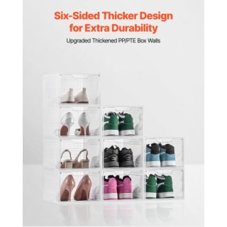 VEVOR Διαφανή Λευκά Στοιβαζόμενα Κουτιά Παπουτσιών (9 Τεμάχια) Μέγε... VEVOR Διαφανή Λευκά Στοιβαζόμενα Κουτιά Παπουτσιών (9 Τεμάχια) Μέγε...