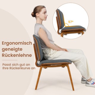 Costway Σύγχρονη Άνετη Καρέκλα σε Σκούρο Γκρι JV12735WT