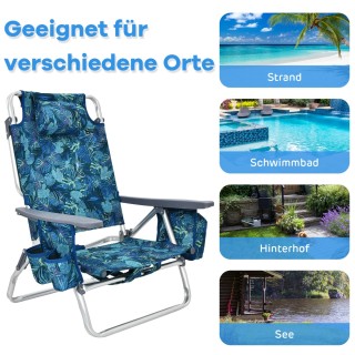 Costway Σετ 3 τεμ. Καρέκλες Παραλίας & Τραπέζι Εξωτερικού Χώρου με ...