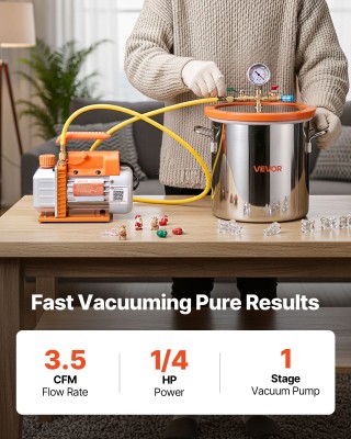 VEVOR Κιτ Κενού Ανοξείδωτου 11.36L με Αντλία 3.5 CFM ZKBYZKTTZDJ1C7... VEVOR Κιτ Κενού Ανοξείδωτου 11.36L με Αντλία 3.5 CFM ZKBYZKTTZDJ1C7...