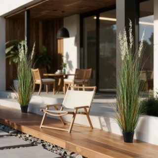 VEVOR Τεχνητό Φυτό Γρασίδι με Ρινό, 5ft (150cm), 2τμχ DPKLWHLS59IND...