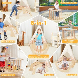 Costway Πολυλειτουργικό Κρεμαστό Κιβώτιο Αναρρίχησης - Διαστάσεις 8... Costway Πολυλειτουργικό Κρεμαστό Κιβώτιο Αναρρίχησης - Διαστάσεις 8...