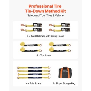 VEVOR Σετ Δέστρας Τροχών Αυτοκινήτου με Αντοχή 4540 kg, Κατάλληλο γ...