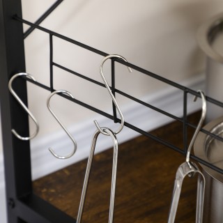 HOMCOM ντουλάπι κουζίνας από μοριοσανίδες 3 ραφιών με υποδοχή, θύρα... HOMCOM ντουλάπι κουζίνας από μοριοσανίδες 3 ραφιών με υποδοχή, θύρα...