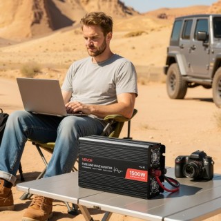 VEVOR 1500W Μετατροπέας Ισχύος Pure Sine Wave, 12V DC σε 230V AC με... VEVOR 1500W Μετατροπέας Ισχύος Pure Sine Wave, 12V DC σε 230V AC με...