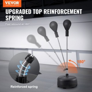 VEVOR Επιδαπέδιο Αχλάδι Πυγμαχίας με Γάντια και Ρυθμιζόμενο Ύψος  Q...