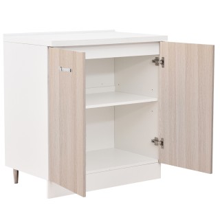 Shally Dogan  Βάση Κουζίνας από Ξύλο Χρώματος Φτελιάς με 2 Πόρτες κ...