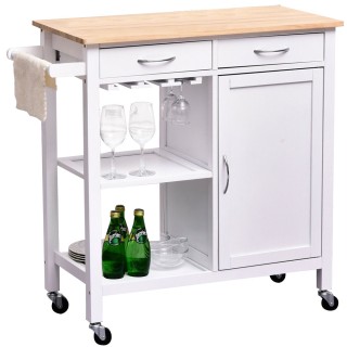 BAKAJI Ξύλινο Πολυλειτουργικό Τρόλεϊ Κουζίνας 88.5 x 40 x 86 cm 02... BAKAJI Ξύλινο Πολυλειτουργικό Τρόλεϊ Κουζίνας 88.5 x 40 x 86 cm 02...