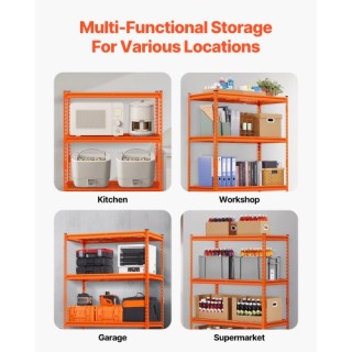 VEVOR Ράφια Αποθήκευσης 4 Επιπέδων Ρυθμιζόμενη Βαρέως Τύπου Μονάδα ... VEVOR Ράφια Αποθήκευσης 4 Επιπέδων Ρυθμιζόμενη Βαρέως Τύπου Μονάδα ...