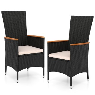 Costway Σετ 2 πολυθρόνες κήπου από ρατάν με μαξιλάρια καθίσματος, ψ... Costway Σετ 2 πολυθρόνες κήπου από ρατάν με μαξιλάρια καθίσματος, ψ...