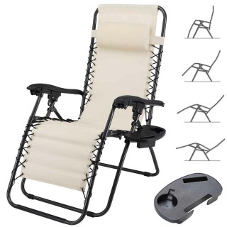 BAKAJI Πτυσσόμενη Πολυθρόνα Κήπου Βαρύτητας Μηδέν Ατσάλι Texilene ... BAKAJI Πτυσσόμενη Πολυθρόνα Κήπου Βαρύτητας Μηδέν Ατσάλι Texilene ...