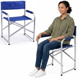 BAKAJI Καρέκλα Σκηνοθέτη με Σκελετό Αλουμινίου και Επένδυση από Ύφα...