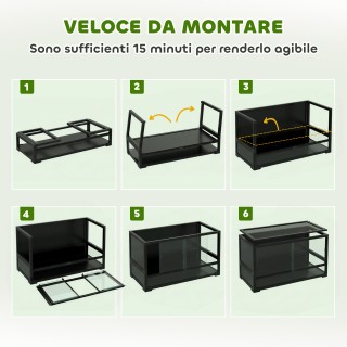 PawHut Ανασηκωμένος και Πτυσσόμενος Ερμάριο με Καπάκι και Τοίχους α...