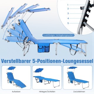 Costway Πτυσσόμενη Ξαπλώστρα με Ρυθμιζόμενη Πλάτη και Περιστρεφόμε... Costway Πτυσσόμενη Ξαπλώστρα με Ρυθμιζόμενη Πλάτη και Περιστρεφόμε...
