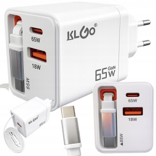 Verk Group  Γρήγορος Φορτιστής 65W USB με Καλώδιο USB-C Συμβατός με...