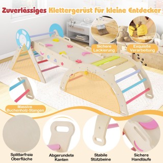 Costway Σετ Αναρρίχησης με Τσουλήθρα & Τόξο Αναρρίχησης & Σετ Δομικ...