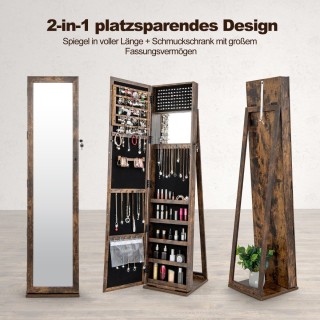 Costway Πολυτελής Καθρέφτης-Κοσμηματοθήκη με Αποθηκευτικό Χώρο και... Costway Πολυτελής Καθρέφτης-Κοσμηματοθήκη με Αποθηκευτικό Χώρο και...