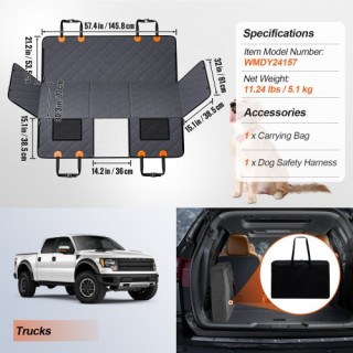 Αδιάβροχο Κάλυμμα Καθίσματος Αυτοκινήτου για Σκύλους 57.4 x 30.3 in...