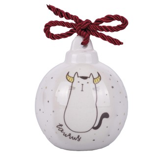 Villa dEste Home Κεραμική Χριστουγεννιάτικη Μπάλα Oroscocats Ταύρος...