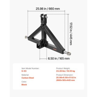 VEVOR Προσαρμογέας Ταχείας Σύνδεσης Ρυμουλκούμενου 3 Σημείων 2 3000... VEVOR Προσαρμογέας Ταχείας Σύνδεσης Ρυμουλκούμενου 3 Σημείων 2 3000...