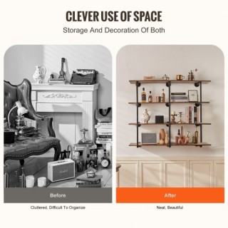 VEVOR Ράφι Βιομηχανικού Στυλ 4 Επιπέδων 3ΤΜΧ 11.8in Χωρίς Σανίδες ... VEVOR Ράφι Βιομηχανικού Στυλ 4 Επιπέδων 3ΤΜΧ 11.8in Χωρίς Σανίδες ...