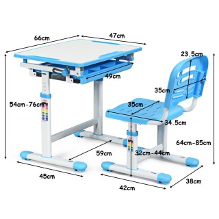 Costway Παιδικό Γραφείο με Ρυθμιζόμενο Ύψος και Κλίση - Διαθέσιμο ... Costway Παιδικό Γραφείο με Ρυθμιζόμενο Ύψος και Κλίση - Διαθέσιμο ...