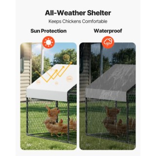 VEVOR Μεταλλικό Κοτέτσι 6-8 Κοτόπουλων, 1x3x1 μ, με Αδιάβροχο Κάλυμ... VEVOR Μεταλλικό Κοτέτσι 6-8 Κοτόπουλων, 1x3x1 μ, με Αδιάβροχο Κάλυμ...