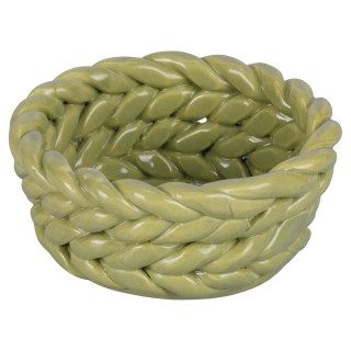 Villa DEste  Σετ 4 τμχ Πολυχρηστικό καλάθι από κεραμικό σε πράσινο ...