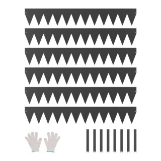 VEVOR Μαύρο Χαλύβδινο Περίγραμμα Κήπου, Ανθεκτικό στη Σκωρία, 6 Τεμ...