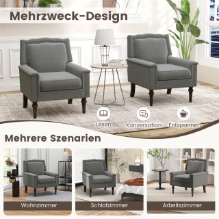 Costway Πολυθρόνα Ανάγνωσης με Παχύ Μαξιλάρι και Πόδια από Μασίφ Κα... Costway Πολυθρόνα Ανάγνωσης με Παχύ Μαξιλάρι και Πόδια από Μασίφ Κα...