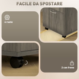 HOMCOM Συρταριέρα Αρχειοθέτησης με 4 Ρόδες και Ανοιχτό Ράφι, με Συρ... HOMCOM Συρταριέρα Αρχειοθέτησης με 4 Ρόδες και Ανοιχτό Ράφι, με Συρ...