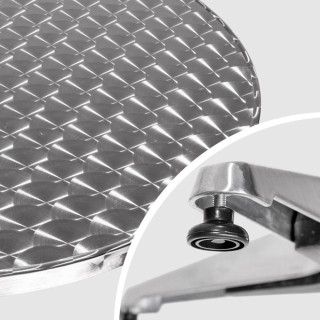 BAKAJI  Στρογγυλό Μπαρ Μπιστρό Τραπέζι Αλουμινίου Υψηλό 60x110cm Τρ...