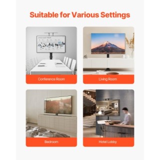 VEVOR Βάση Στήριξης Τηλεόρασης με Μοτέρ και Τηλεχειριστήριο 132 lbs...