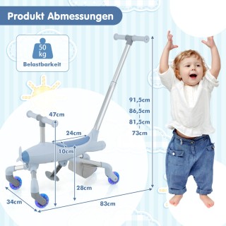 Costway Παιδικό Αυτοκινητάκι 2-σε-1 με Σχέδιο Αεροπλάνου και LED Ρό... Costway Παιδικό Αυτοκινητάκι 2-σε-1 με Σχέδιο Αεροπλάνου και LED Ρό...