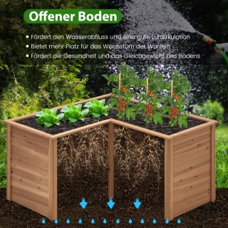 Costway Υψηλό Υπερυψωμένο Παρτέρι L-Σχήματος από Μασίφ Ξύλο Ελάτης ... Costway Υψηλό Υπερυψωμένο Παρτέρι L-Σχήματος από Μασίφ Ξύλο Ελάτης ...